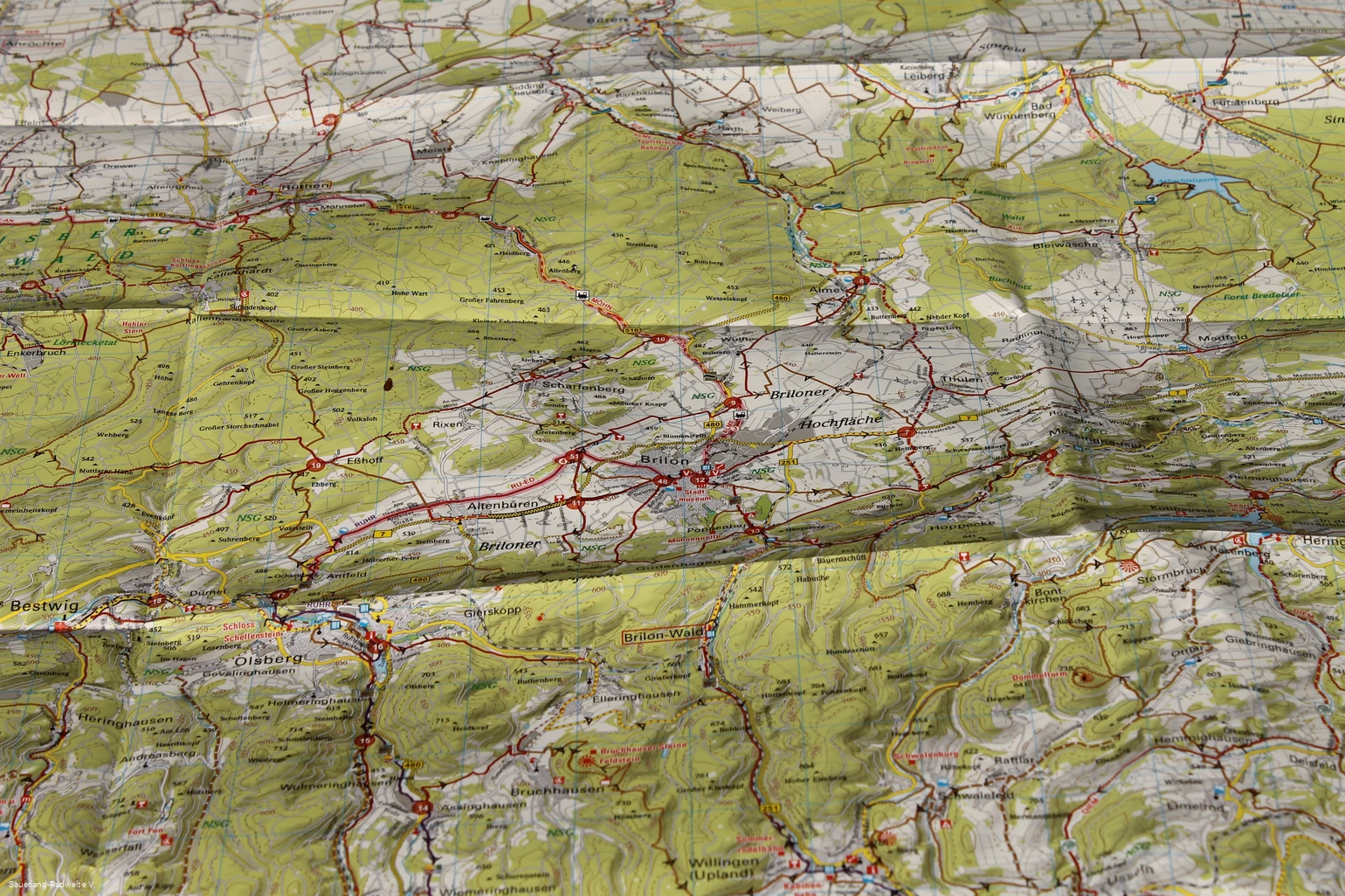 Kartenausschnitt BVA Regionalkarte Sauerland