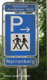 Schild Wanderparkplatz Narrenberg