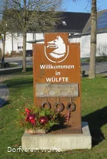 Ortseingangsschild Wülfte