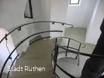 Blick von der Wendeltreppe im Wasserturm